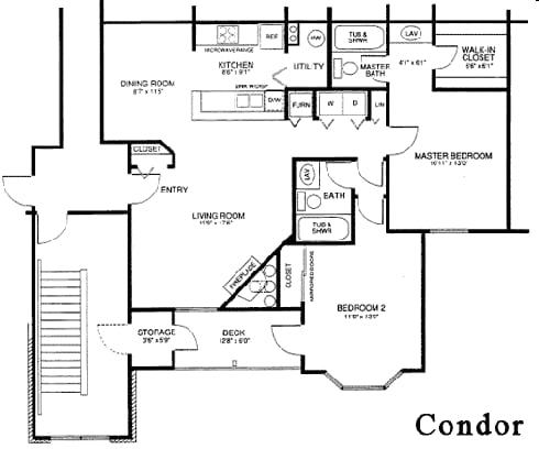 Condor - Two Bedroom/Two Bathroom - 1044 Sq. Ft.
