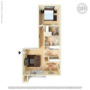 One Bedroom Large - One Bedroom Large