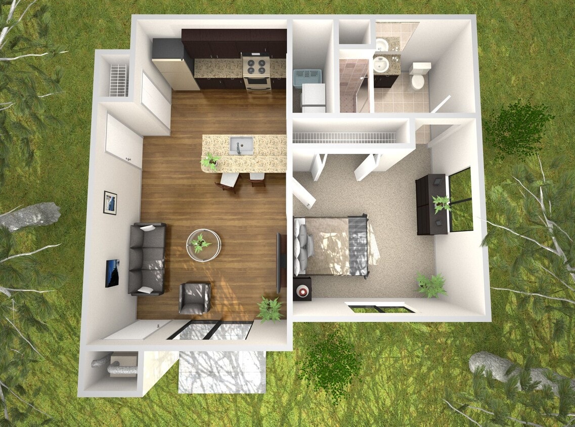 Floor Plan - 1 Bedroom Goldenrod