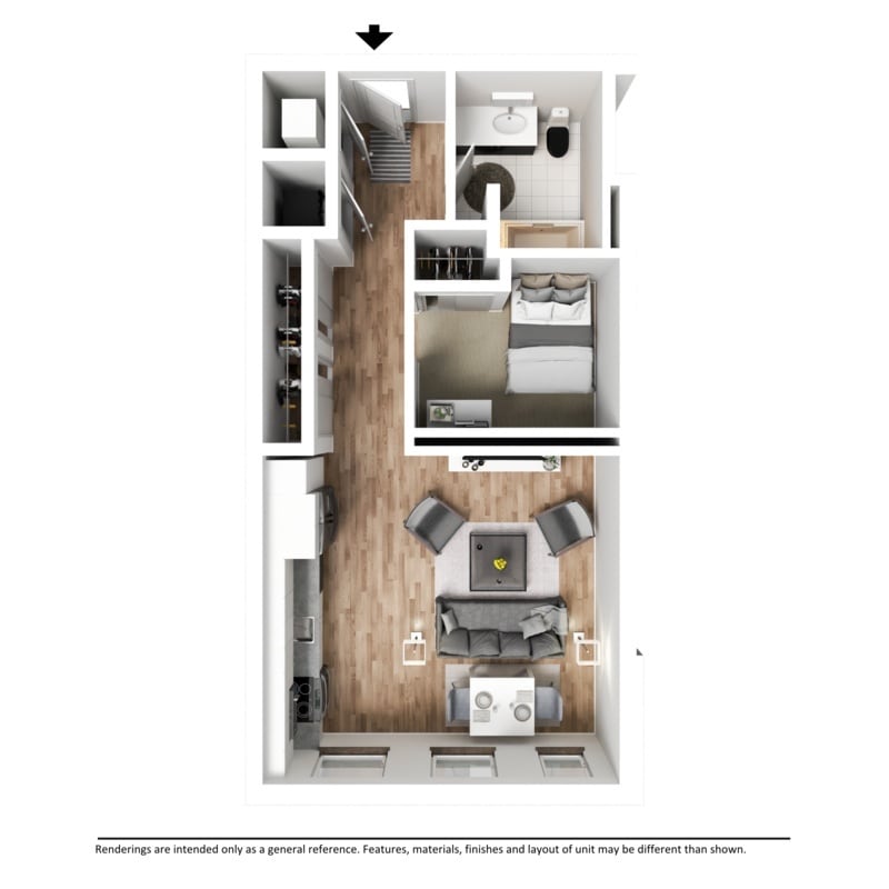 Floor Plan -  Luxury Apartment - Raleigh 