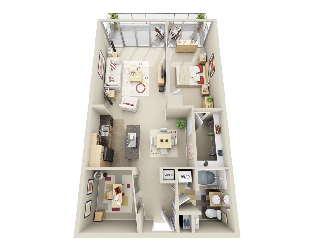 Floor Plan - Midrise A1RD