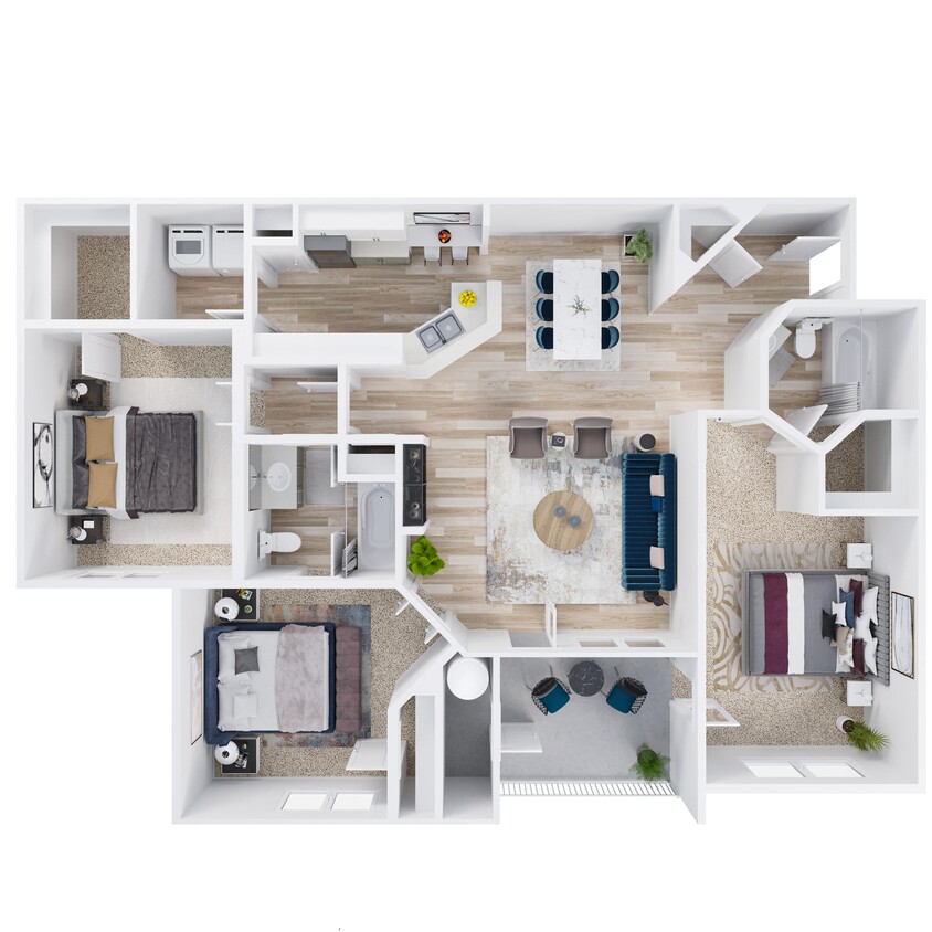 Floor Plan - 3 Bed 2 Bath