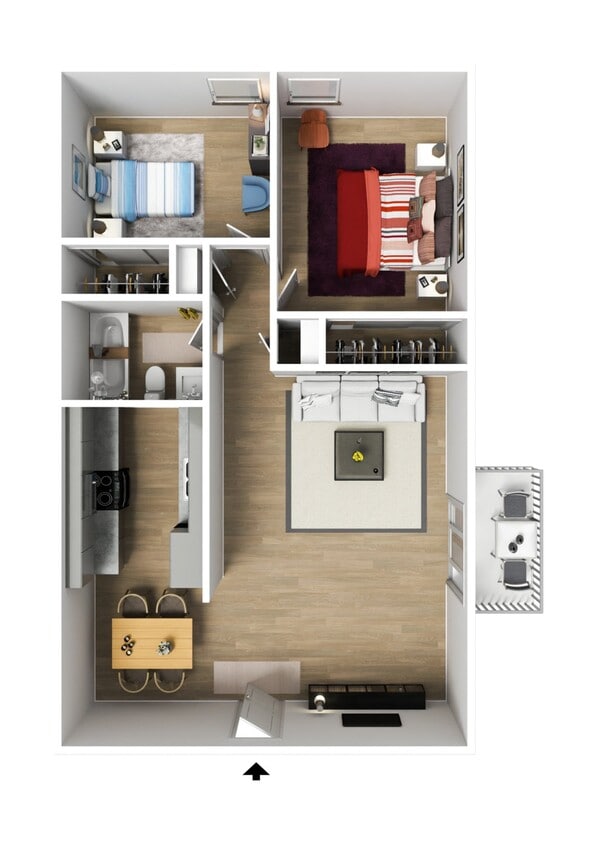 UV2x1_3DSplusfur_web - 2x1 Renovated Apartment