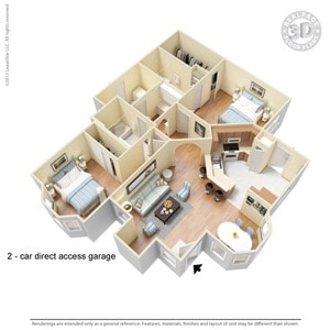 2 Bed 2 Bath 2-car Garage 1148sf - 2 Bed 2 Bath 2-Car Garage 1212 SqFt (1148 Net)