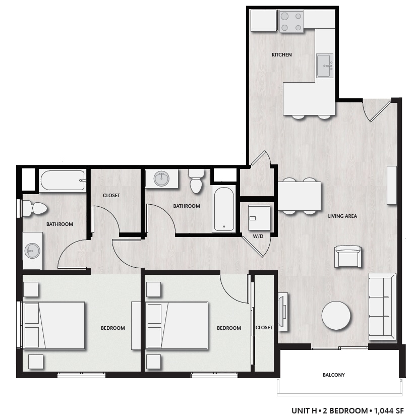 Floor Plan - 984 Broadway #314 FURNISHED