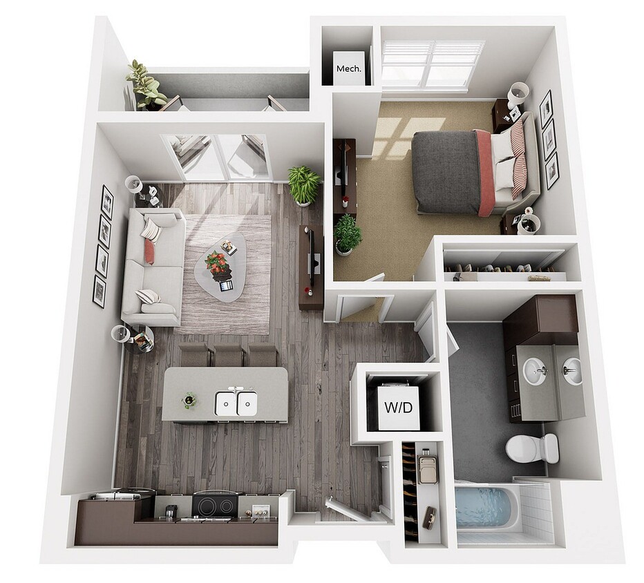 Floor Plan B1 | 22 Slate | Apartments in Madison, WI - B1