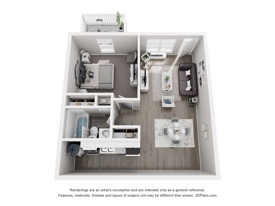 Floor Plan - 1x1 Standard- Call For Availability