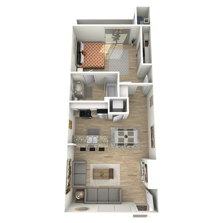 Overhead_596385.jpg - 1 Bed / 1 Bath Long