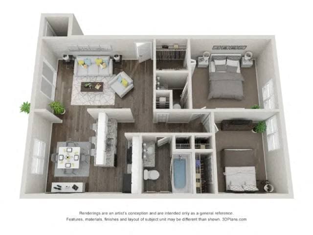 Floor Plan - 2 BED 1.5 BATH