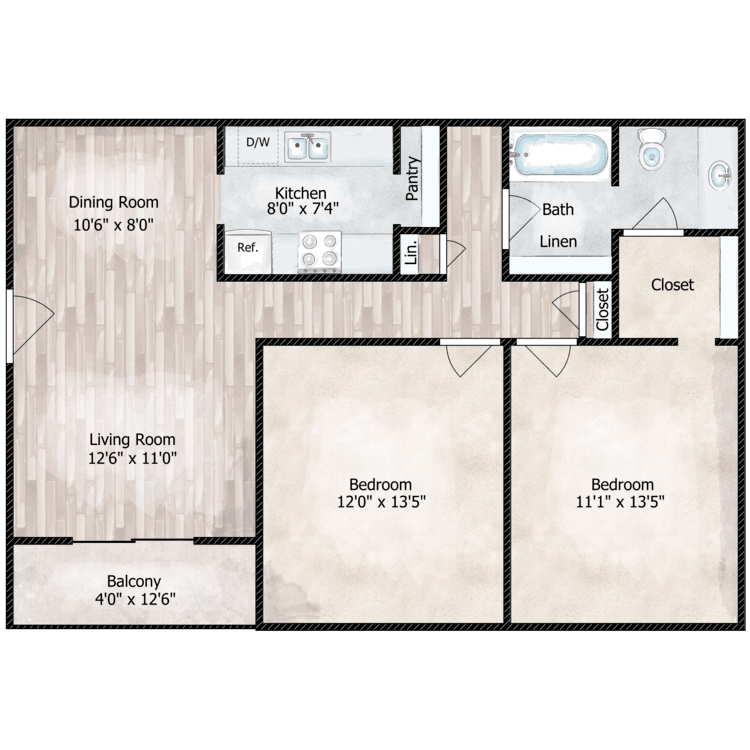 2x1_614130.png - 2 Bed 1 Bath