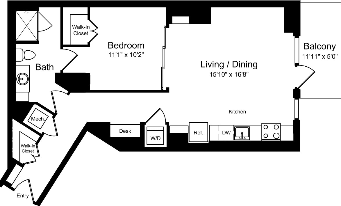 Floor Plan - A08 with Balcony