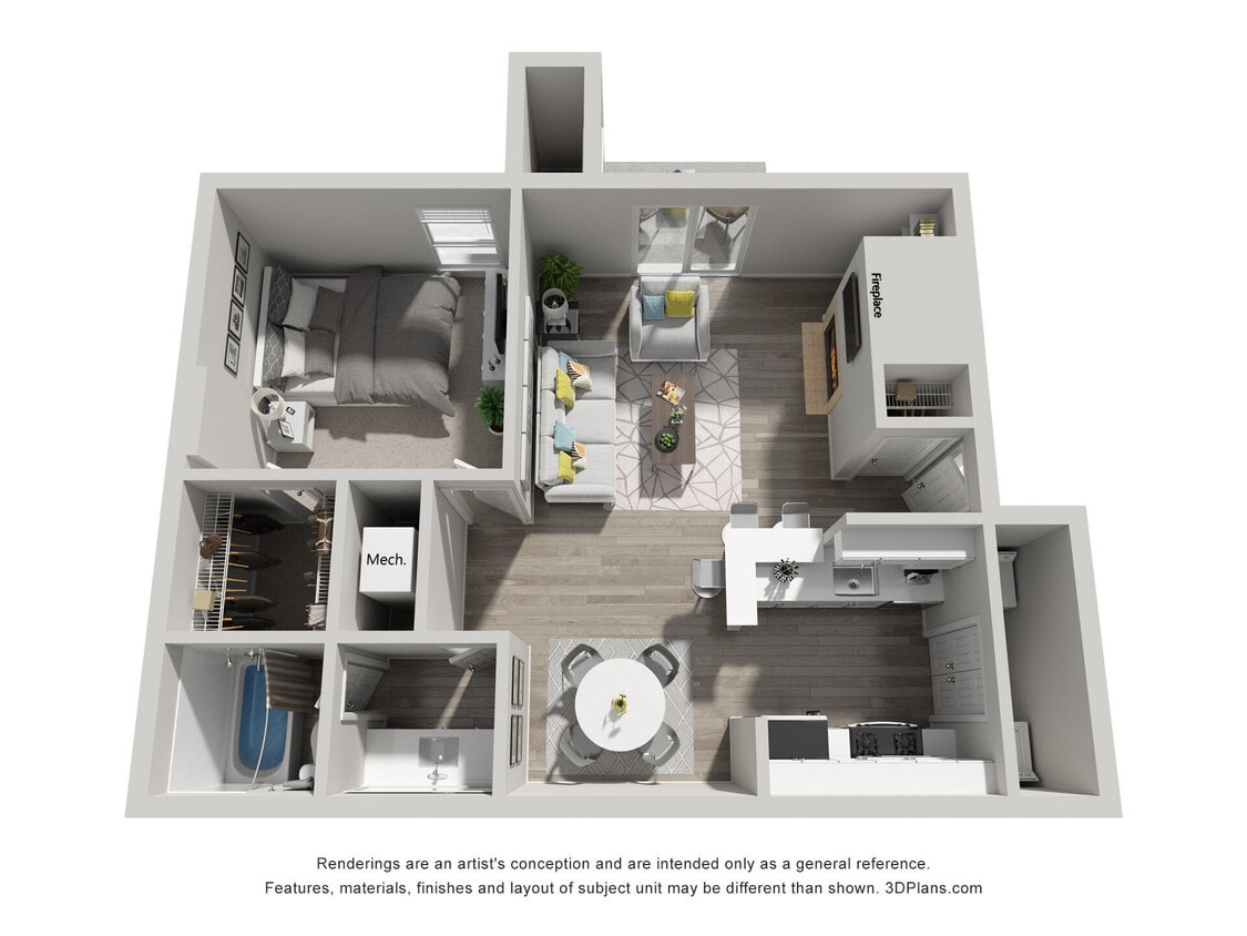 Floor Plan - One Bedroom A