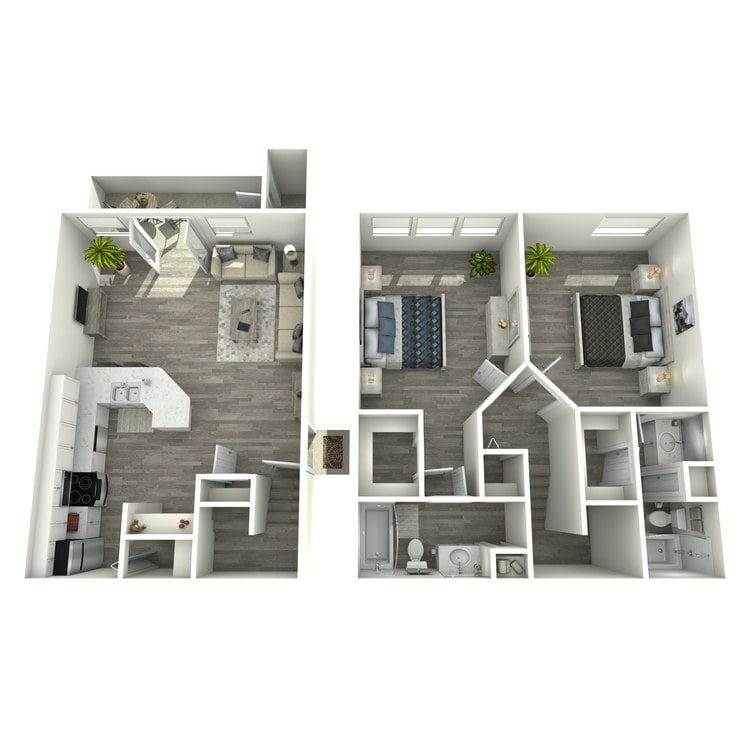 Cove_2x2 1040 sqft.jpg - 2x2 TH