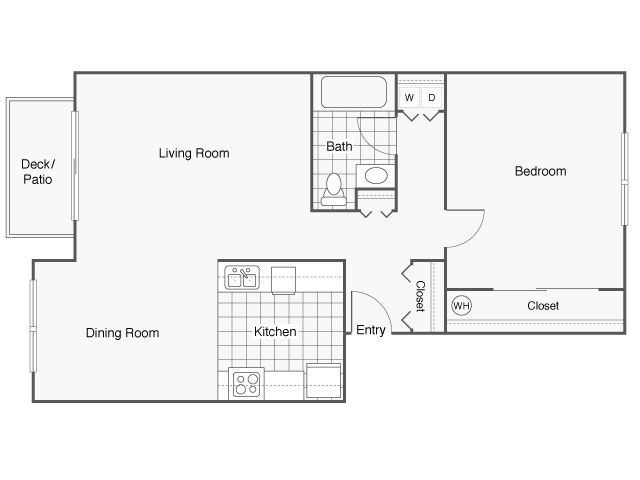 Floor Plan - One Bedroom Renovated