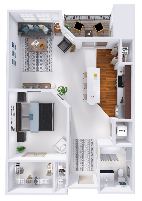 Floor Plan - WestTown - A3 - Studio - 1 Bath