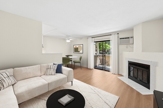 Renovated Package I living and dining area with hard surface flooring - eaves San Jose