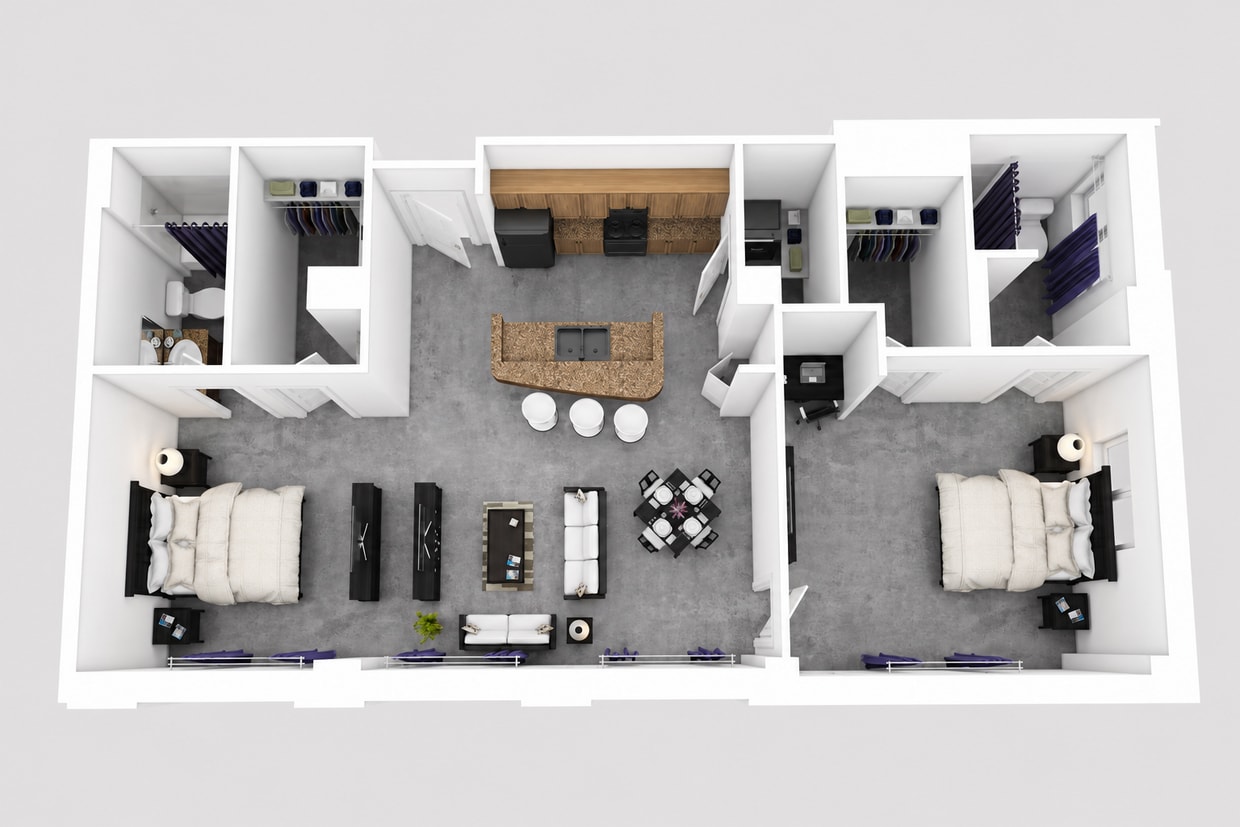 Mills.png - 1 Bedroom, 2 Bath