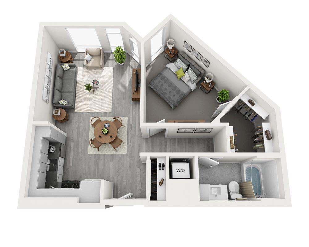 Floor Plan - One Bedroom A1E-CL2