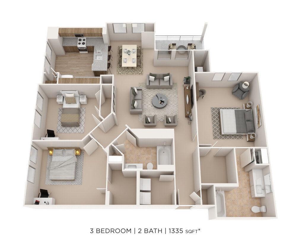 Floor Plan - Three Bedroom 