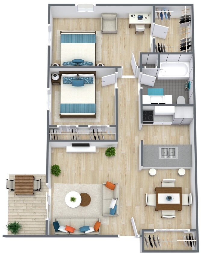 Floor Plan - Two Bedroom