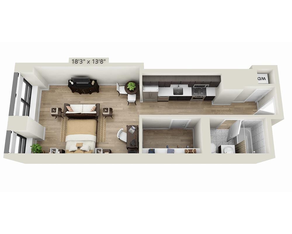 Floor Plan - Studio E1Y