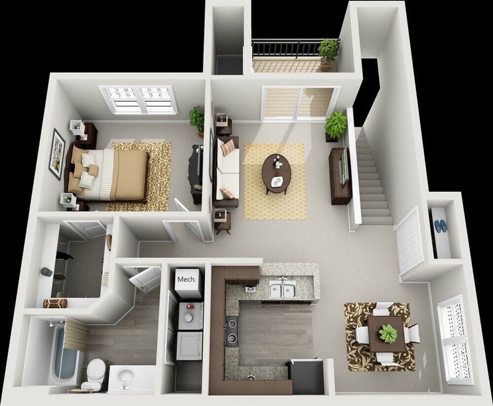 Lg1x1M - Unit B2 - One Bed/One Bath Manhattan