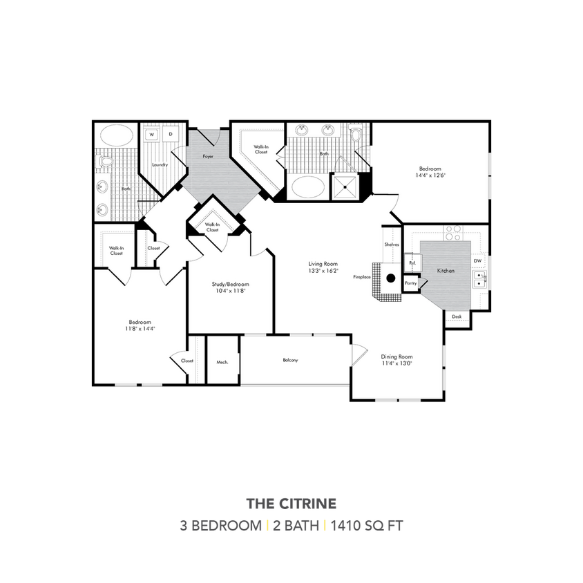 Floor Plan - CC1:  The Citrine
