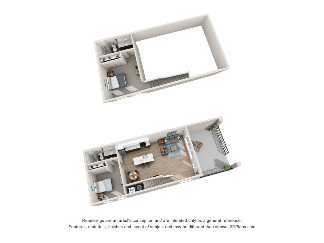 Floor Plan - Two Bed Two Ba