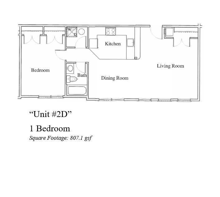 Floor Plan - 1-Bed/1-Bath