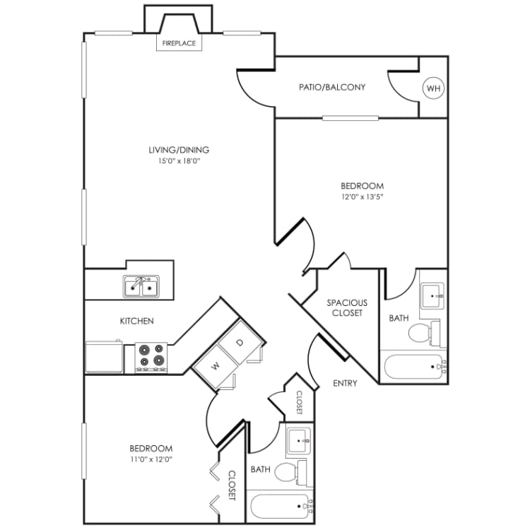 22D_Tulip_1042_SqFt_51389.png - Tulip Floor Plan 22D