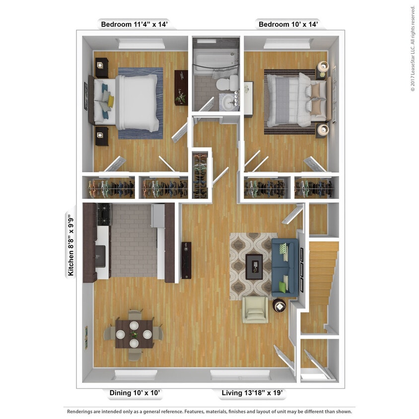 Floor Plan - Bailee - Two Bedroom Premier