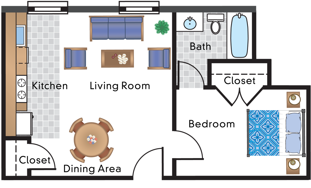 Floor Plan - Studio Apt 8