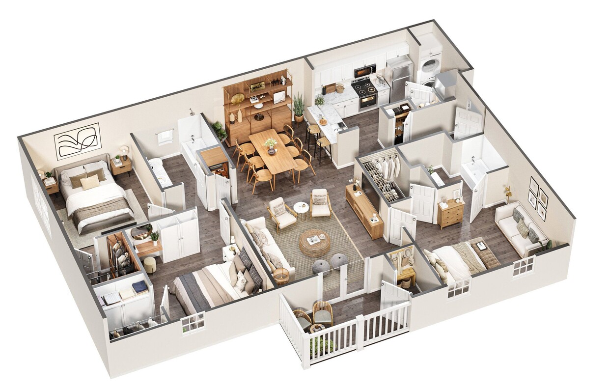 Floor Plan - 3 Bed 2 Bath Renovated