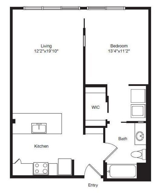 Floor Plan - A01A | 1X1 ALT