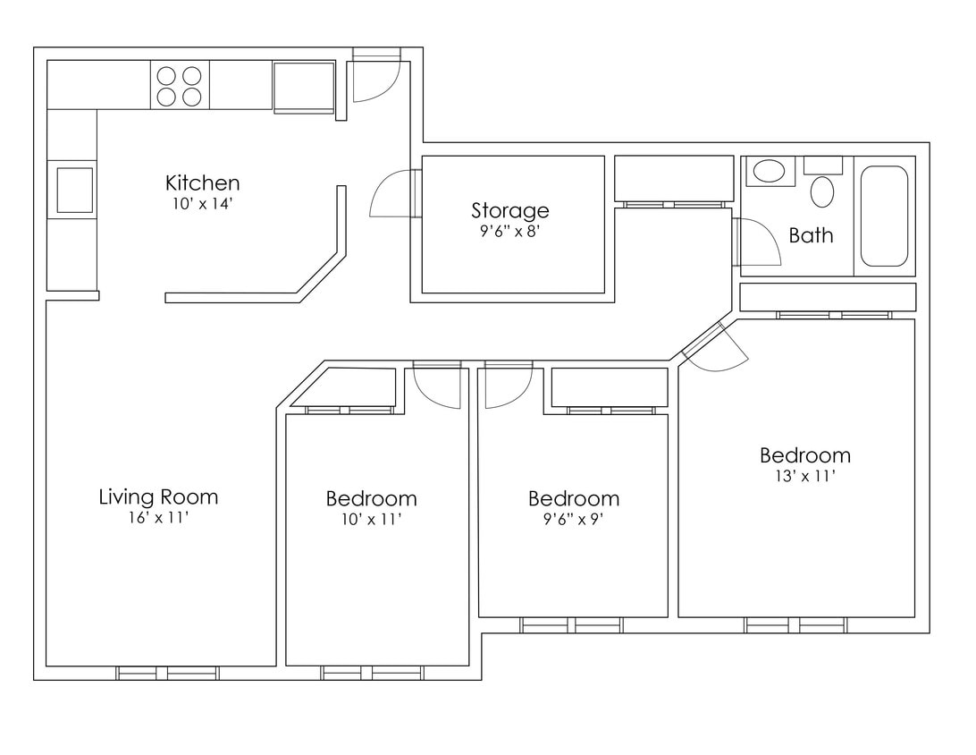 Floor Plan - 3 Bedroom B