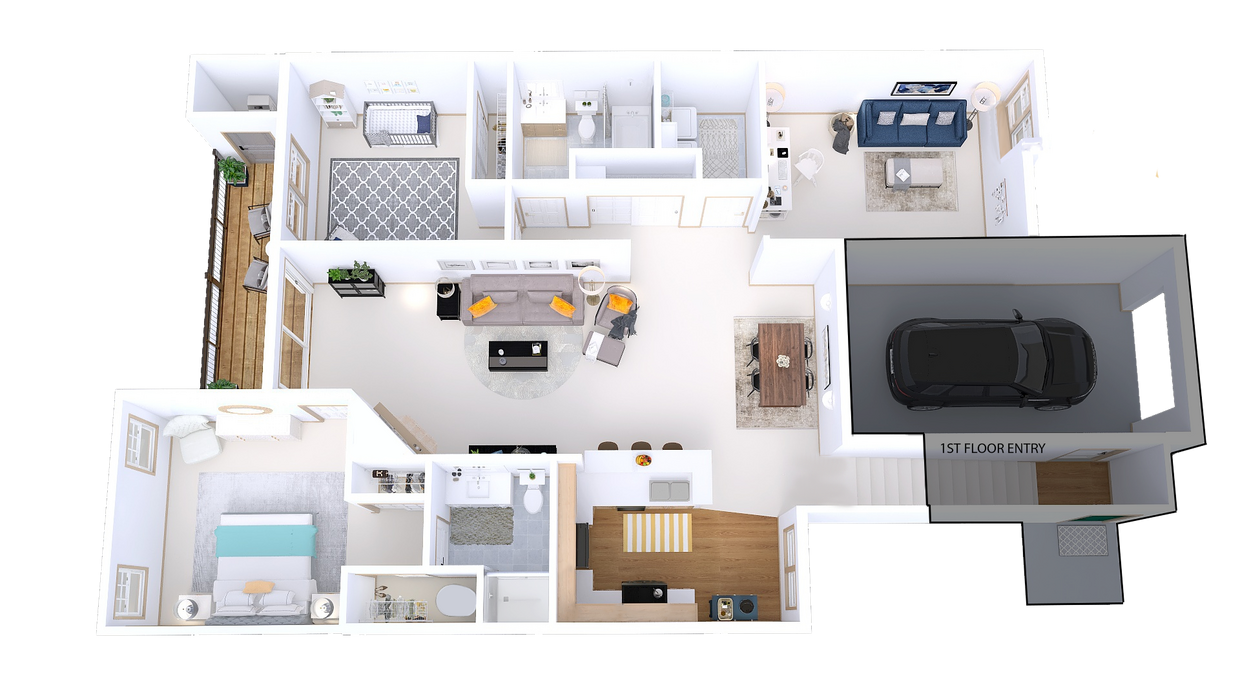 Floor Plan - Arbors - 2 Bed, 2 Bath + Den
