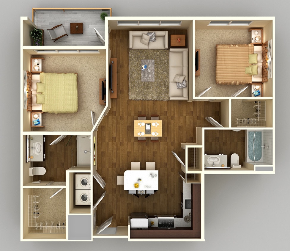 Floor Plan - 2x2 C