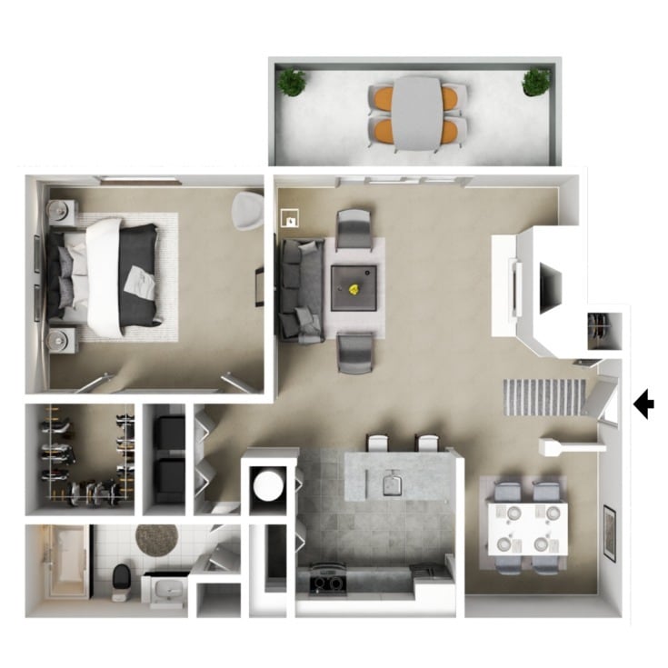 Floor Plan - 1 x 1 B