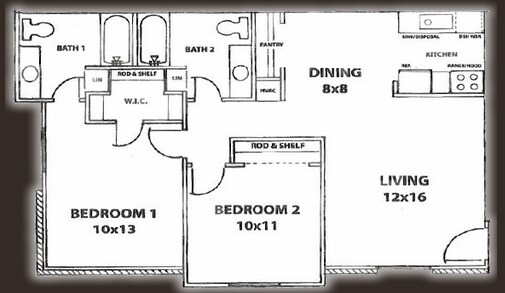 2 Bedroom 2 Bath - 2-2A