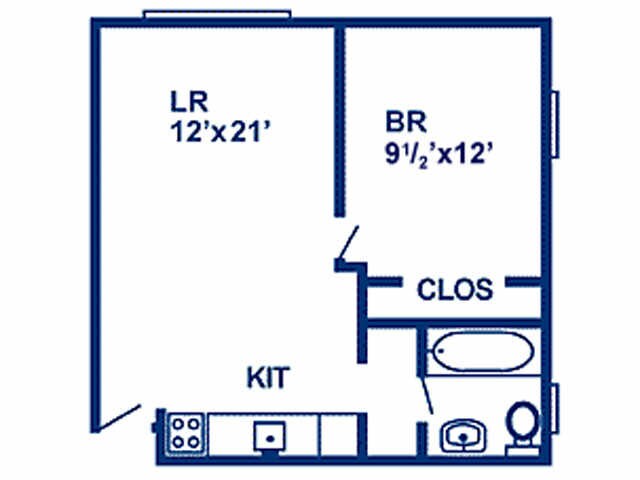 Floorplan - Junior 1 bedroom*
