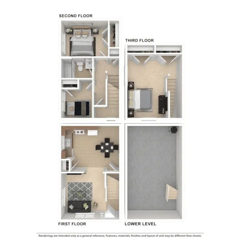Floor Plan - The Beacon Townhome