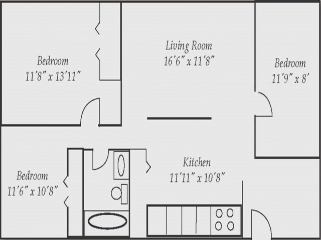 3 bedroom floor plan - 3 Bedroom