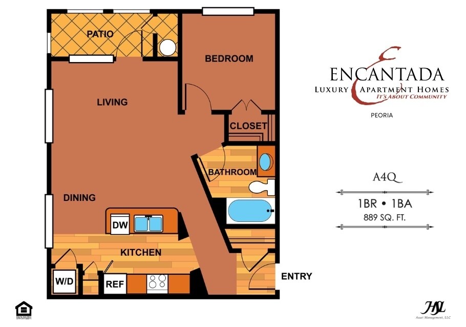 Floor Plan - A4q | One Bedroom