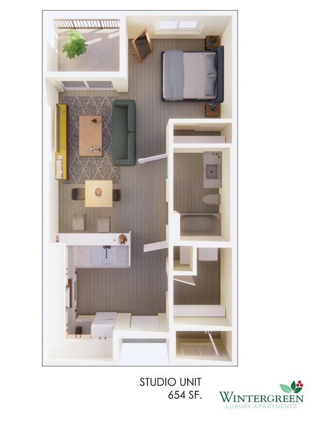 Floor Plan - Studio Unit
