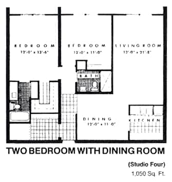 2BR/2BA - 2 Bedroom w/ Den