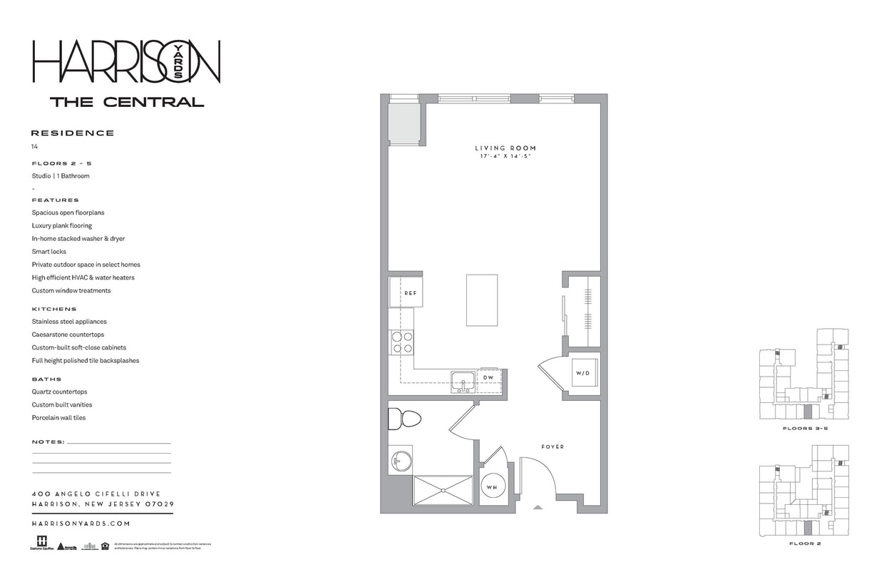 A1B5 floor plan Harrison Yards - A1B5