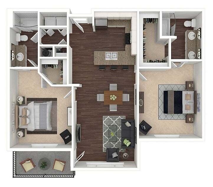 B2 3D Floorplan - B2