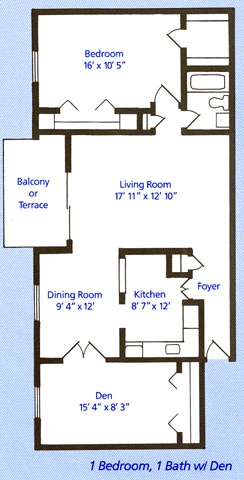 1 Bedroom - 1bed + den