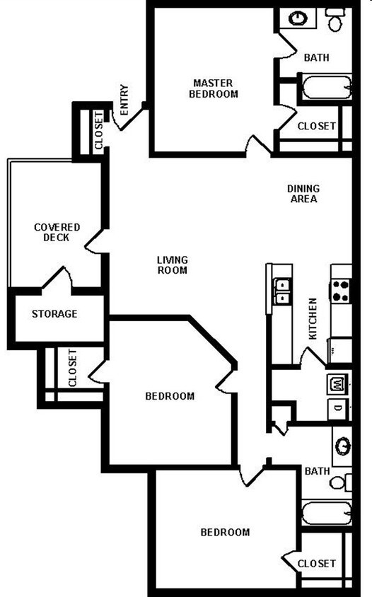 The Meriwether - Three Bedrooms, Two Bathrooms