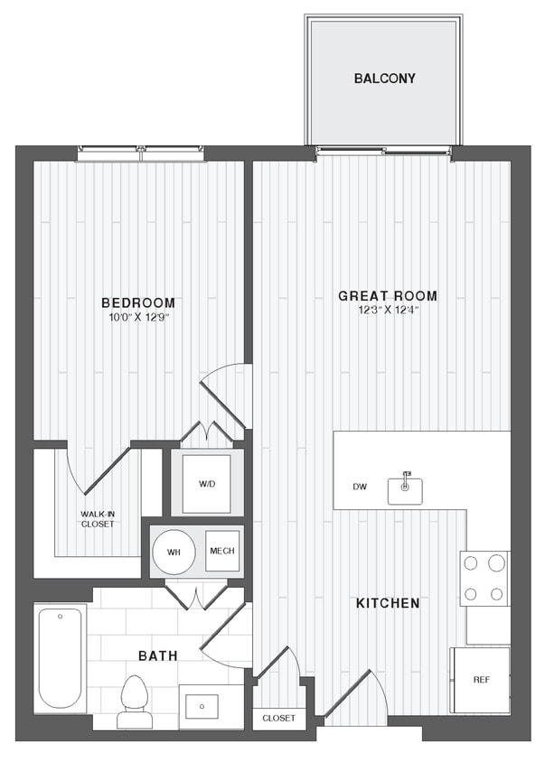 Floor Plan - 1 Bed/1 Bath-A2
